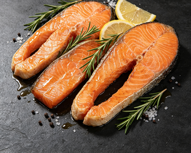 Pan-Seared Salmon Steaks